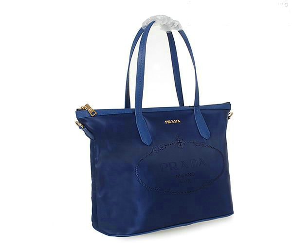 2014 Prada fabric shoulder bag BL4257 blue - Click Image to Close
